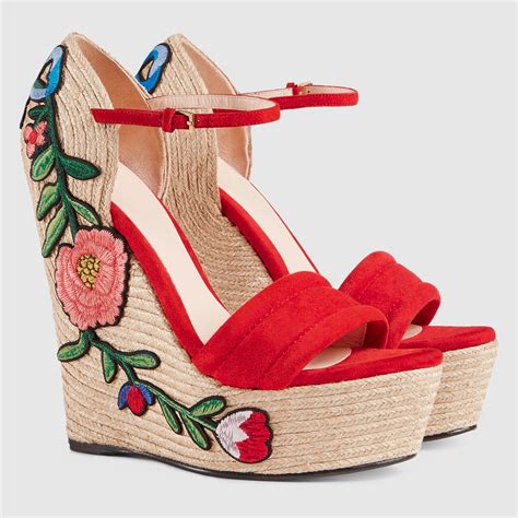 gucci suede espadrilles|Gucci platform espadrilles.